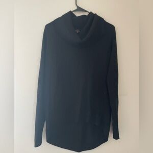 BCBGMaxAzria 92%Merino Wool/8%Cashmere Black Turtleneck Sweater